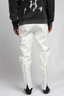 Distressed Zipper Hem Denim - Vintage White