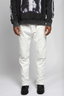 Distressed Zipper Hem Denim - Vintage White